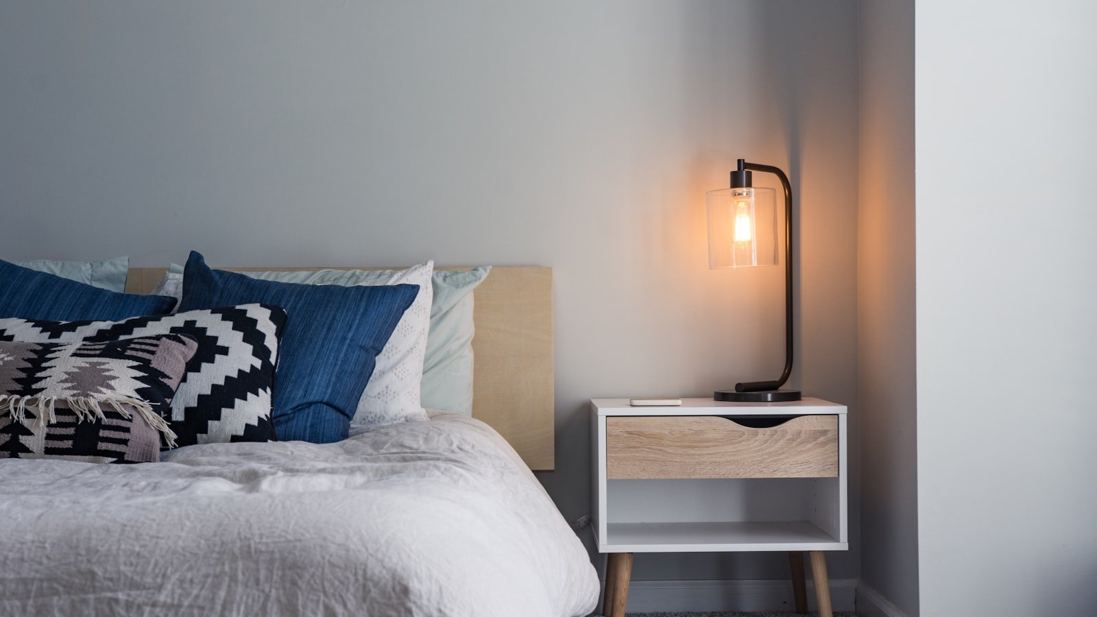 Cozy bedroom with neutral tones