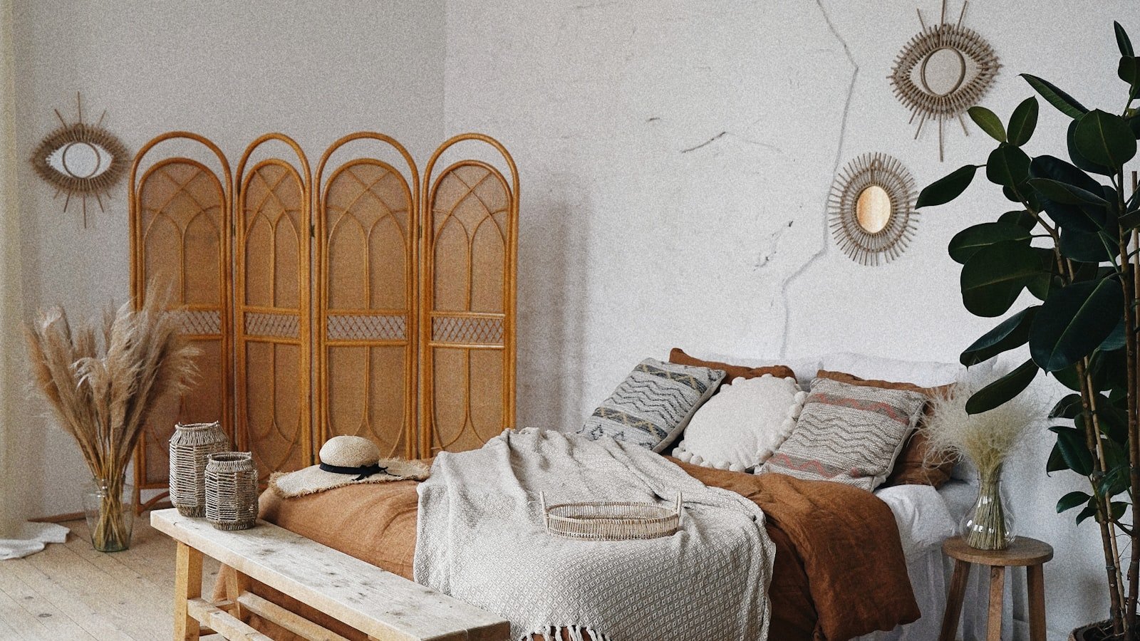 Warm cozy bedroom for restful sleep